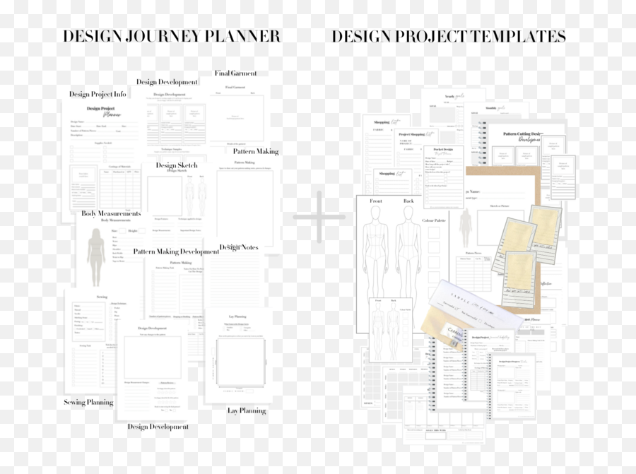 Fashion Design Project Planner Bundle - Vertical Png,Fashion Designer Style Icon