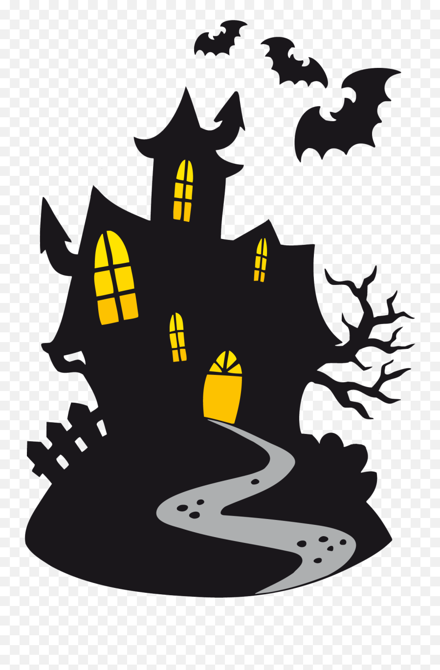 Spooky Halloween Clipart - Halloween Clipart Haunted House Png,Spooky Tree Png