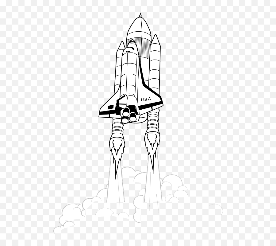 Rocket Skyrocket Nasa Liftoff Shuttle Space - Space Shuttle Stencil Png,Space Shuttle Png