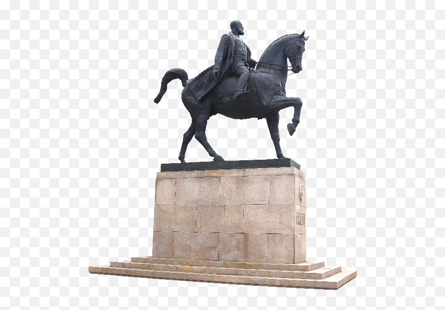 Man Riding Horse Statue Png - Man On Horse Statue Cartoon,Sculpture Png