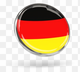 Round Icon With Metal Frame Illustration Of Flag Germany - Circle png