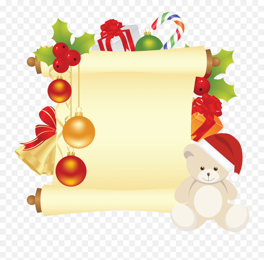 Christmas Letter Png Image - Christmas Scroll Clipart,Letter I Png