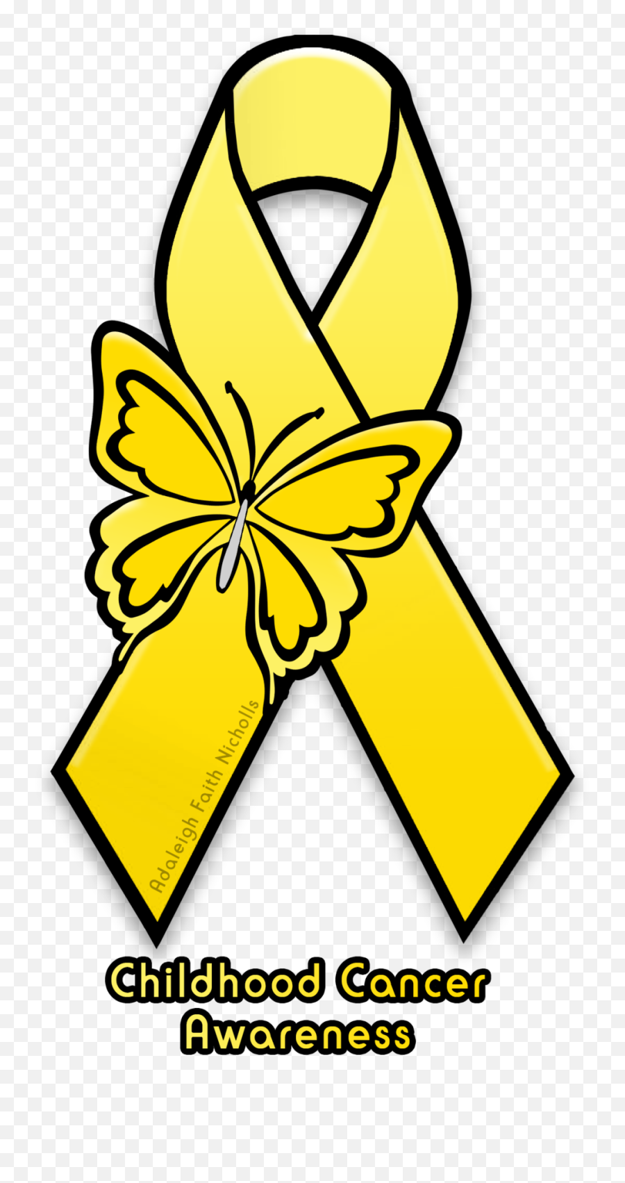 2 Childhood Cancer Awareness Ribbon - Childhood Cancer Ribbon Clipart Png,Awareness Ribbon Png