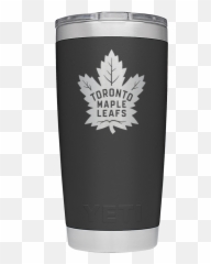 Maple Leafs Yeti Rambler 20oz Tumbler - Black Toronto Maple Leafs Twitter Logo Png,Yeti Logo Png