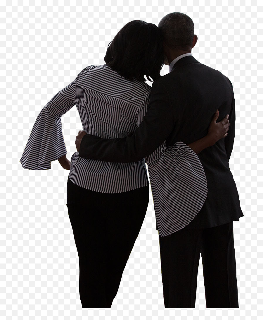 Barack And Michelle Obama Looking Out - Michelle And Barack Transparent Png,Obama Transparent