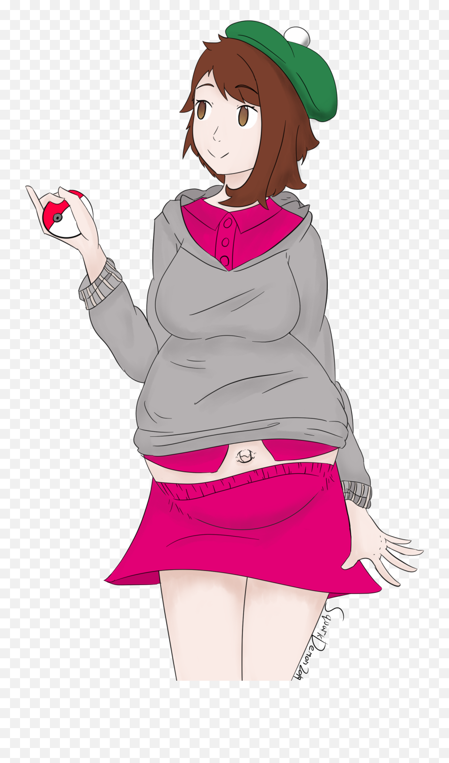 Female Trainer - Pokemon Sword And Shield Preggo By Female Pokemon Trainer Sword And Shield Png,Pokemon Trainer Transparent