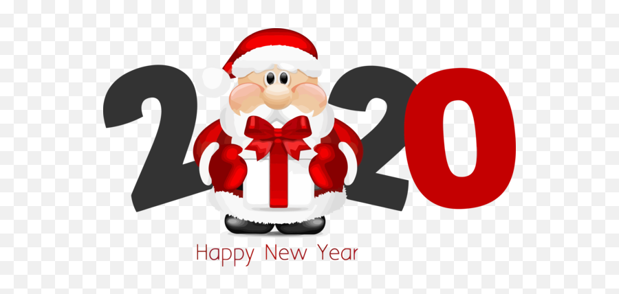 Download New Year Santa Claus Christmas Red For Happy 2020 - Happy New Year 2020 Png,Christmas Backgrounds Png