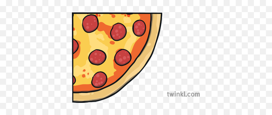 Round Pepperoni Pizza Quarter Slice 3 Topics Fractions Ks1 - Quarter Pizza Clipart Png,Pizza Clipart Png