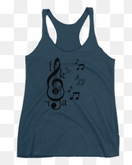 Lkira Treble Clef Guitar Musical Notes Womenu0027s Racerback Tank - Sleeveless Shirt Png,Musical Notes Logo