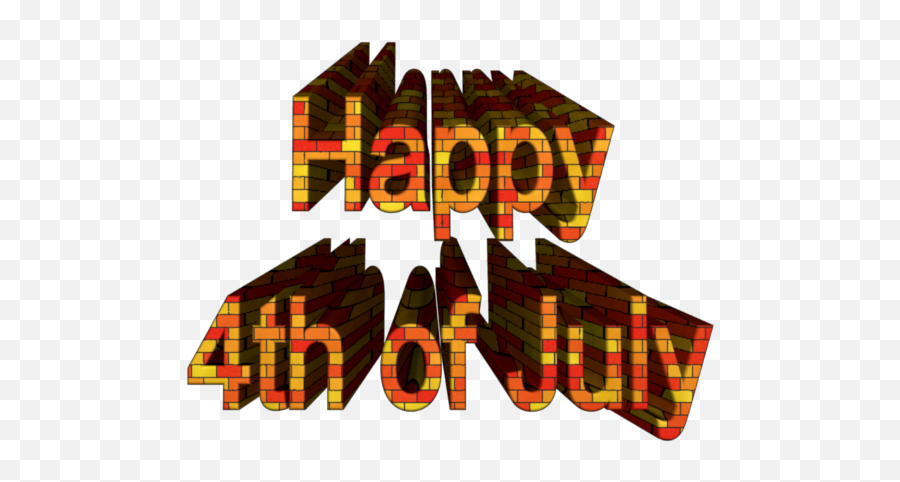 Happy 4th Of July 3d Text Uv Associates - Independence Day Png,Happy 4th Of July Png
