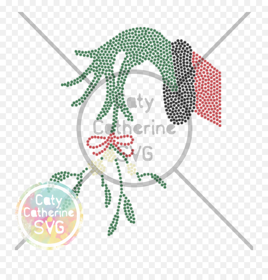 Grinch Mistletoe Rhinestone Template Pdf T - Shirt Design 9x75 Ai Eps Svg Jpg Png Dxf Pdf Scalable Vector Graphics,Grinch Png