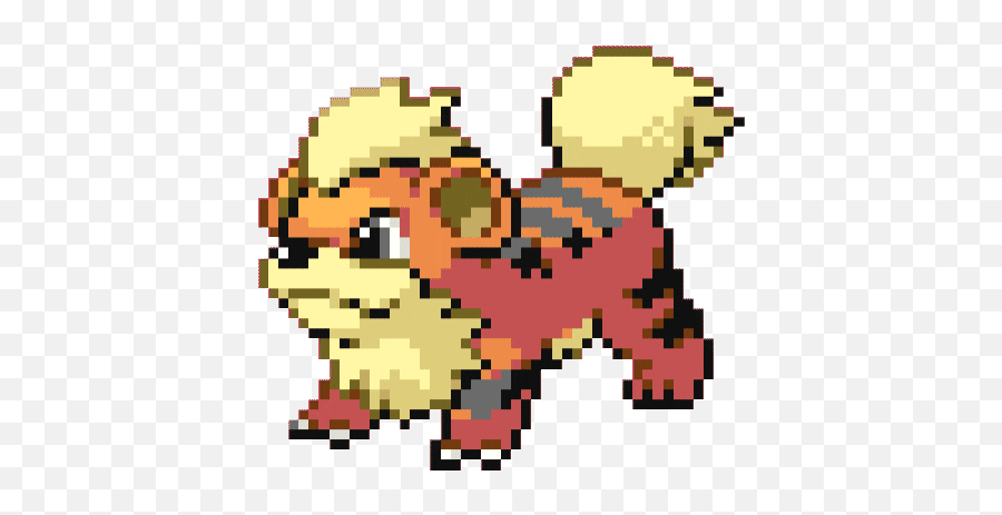 Top Pokemon Sprite Stickers For Android - Growlithe Pixel Art Png,Pokemon Gif Png
