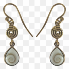 Tear Drop Earring Shiva Eye Shell Png