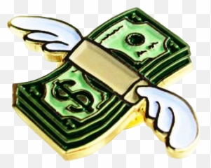 Money Flying Cash Dollars Sticker - Cartoon png