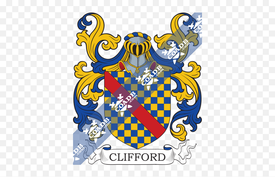 Clifford Family Crest Coat Of Arms And Name History - Herrera Coat Of Arms Family Crest Png,16 Png