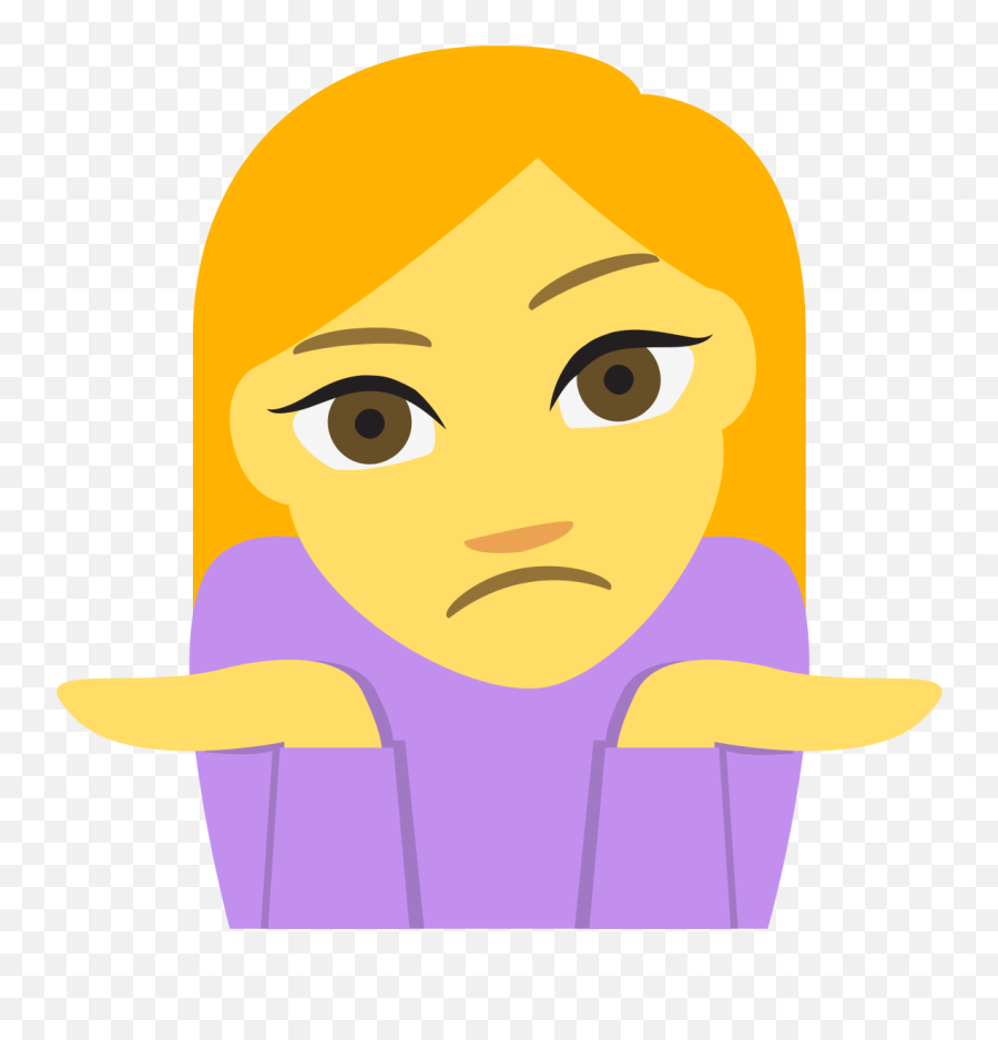 Fileemojione 1f937svg - Wikimedia Commons Face With No Good Gesture Emoji Png,Shrug Emoji Png