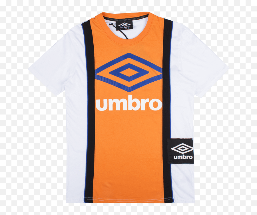 Tee Logo Block - Orangewhite Short Sleeve Png,Umbro Logo