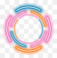 Red Circle With Line Png - Circle Transparent Neon Png,Neon Circle Png
