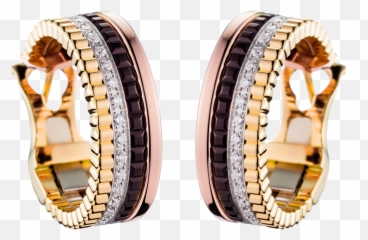Quatre Diamond Hoop Earrings - Boucheron Usa Happy Lohri Jewellery Png,Hoop Earrings Png