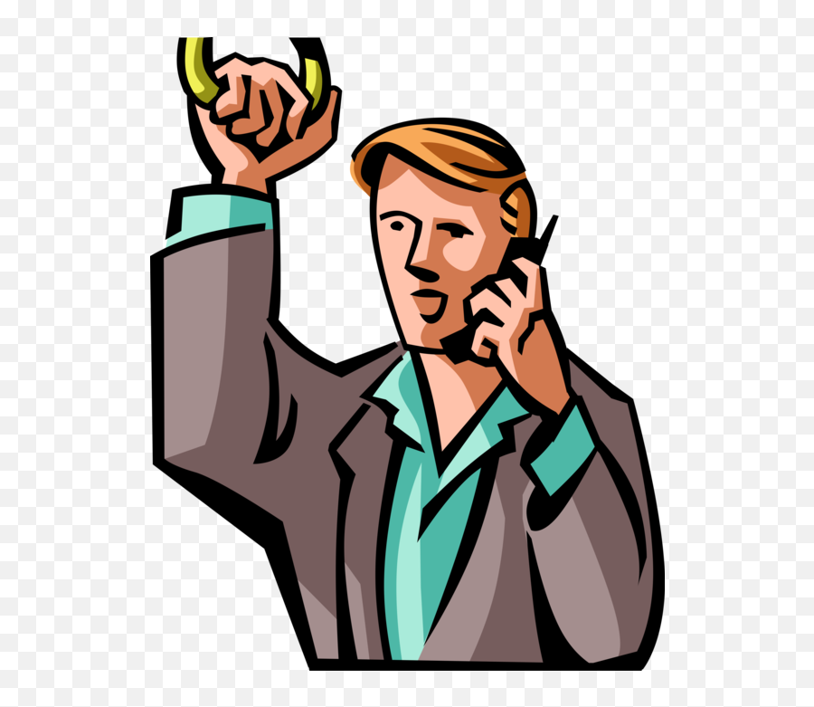 Commuter - Vector Image Talking On A Cell Phone Png,Cell Phone Vector Png