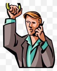 Commuter - Vector Image Talking On A Cell png