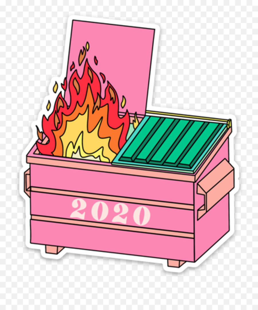 2020 Dumpster Fire Sticker - Mugsby Dumpster Fire Png,Dumpster Transparent