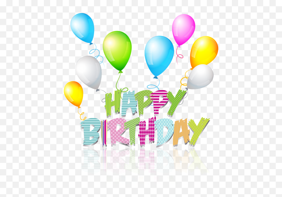 Happy Birthday Png Images Free Download - Happy Birthday Text With Balloons,Birthday Party Png