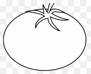 Tomato Outline Svg Vector Clip Art - Clipart Vegetables Black And White png