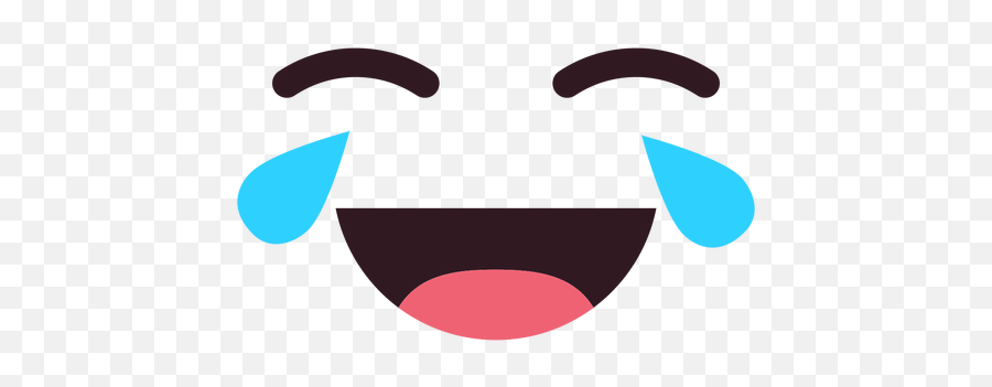 Simple Crying Laughing Emoticon Face - Clip Art Png,Crying Laughing Emoji Png