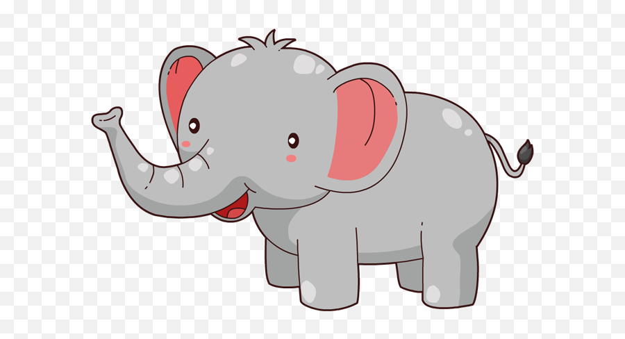 Library Of Cute Elephant Heart Clip Art - Elephant Pictures For Kids Png,Elephant Clipart Transparent Background