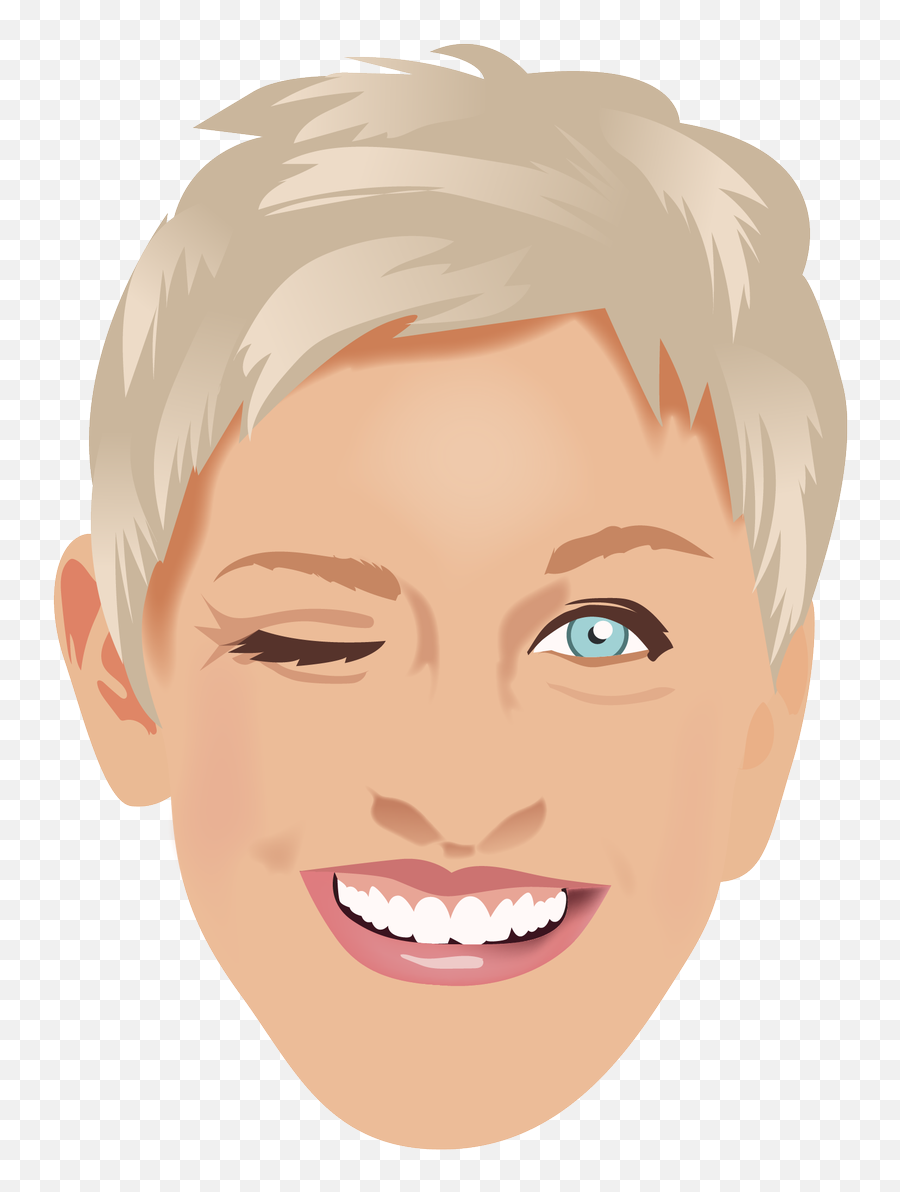 Download Ellen Heart Eyes Emoji Png Image With No Background - Ellen Degeneres Drawing Easy,Heart Eyes Emoji Transparent
