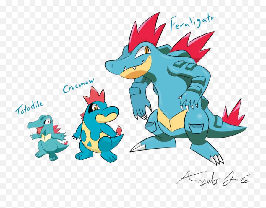 Evolution Of Totodile Png
