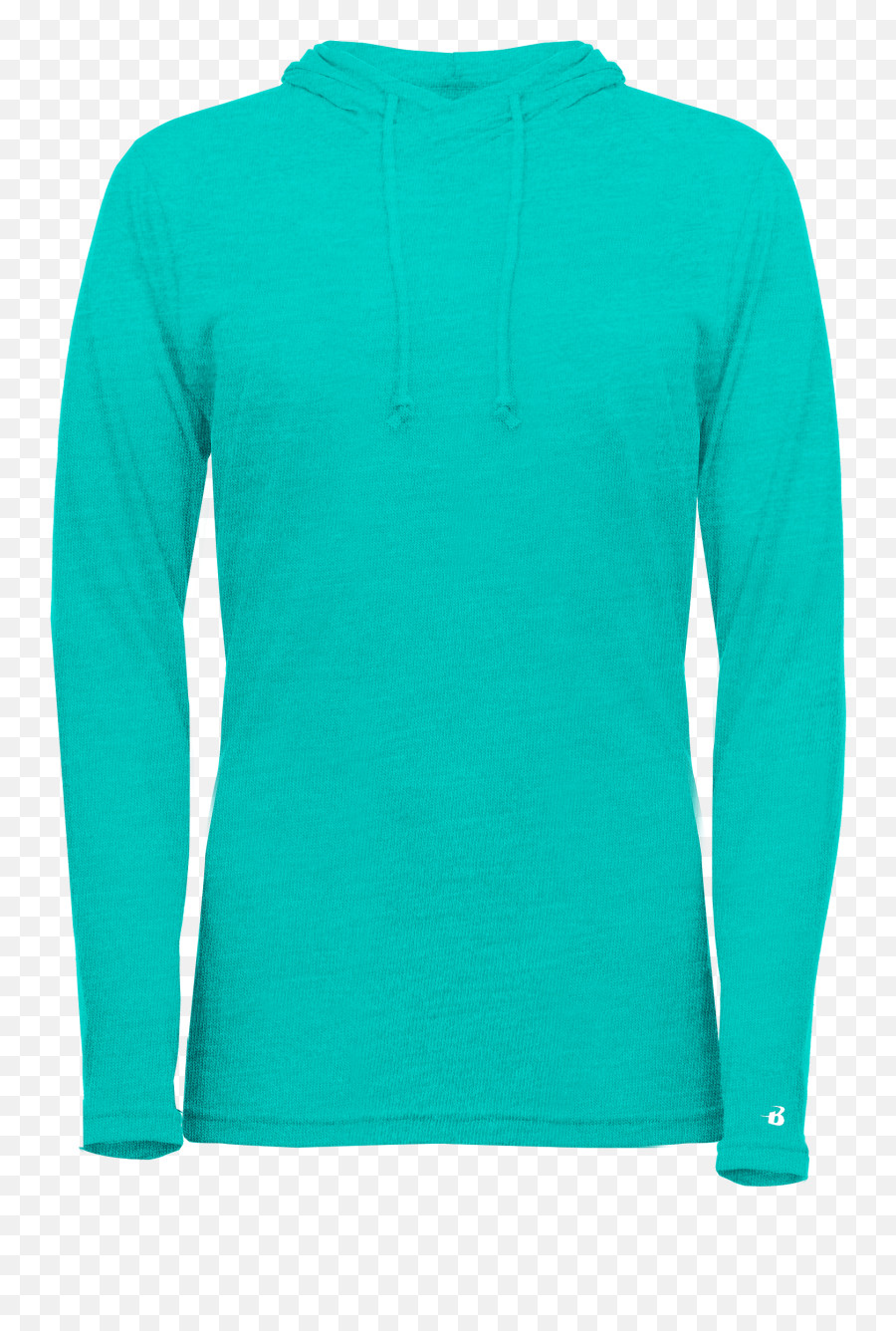 Badger 496500 Tri - Blend Surplice Womenu0027s Hoodie Tee Turquoise Long Sleeve Png,Icon Variant Visors