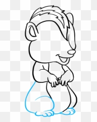 How To Draw Skunk - Really Easy Drawing Tutorial Baby png