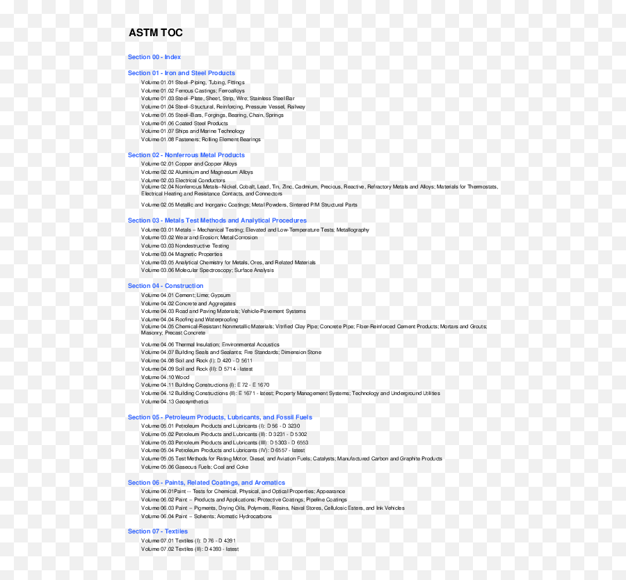 Pdf Astm Toc Section 00 - Index Section 01 Iron And Steel Language Png,Icon 1000 Turnbuckle Gloves