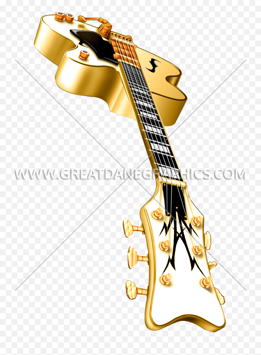 Flying Guitar Production Ready Artwork For T - Shirt Printing Cartoon Png,Cartoon Guitar Png