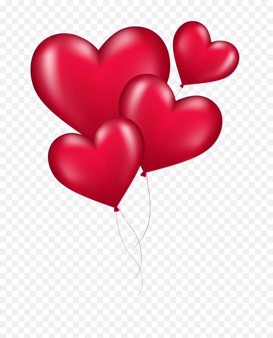 Heart Balloons Png Image - Happy Valentines Day Dear Friend,Red Balloons Png