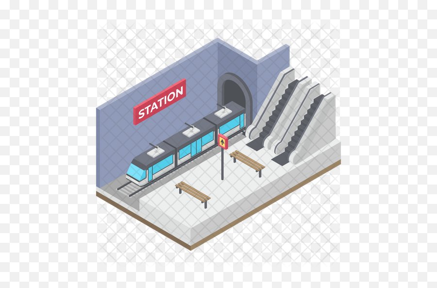 Subway Train Icon Of Isometric Style - Architecture Png,Subway Png