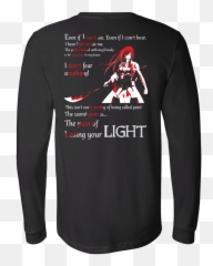 Fairy Tail - The Pain Of Losing Your Light Erza Scarlet Unisex Long Sleeve T Shirt Tl01106ls Fairy Tail Erza Png,Erza Scarlet Png