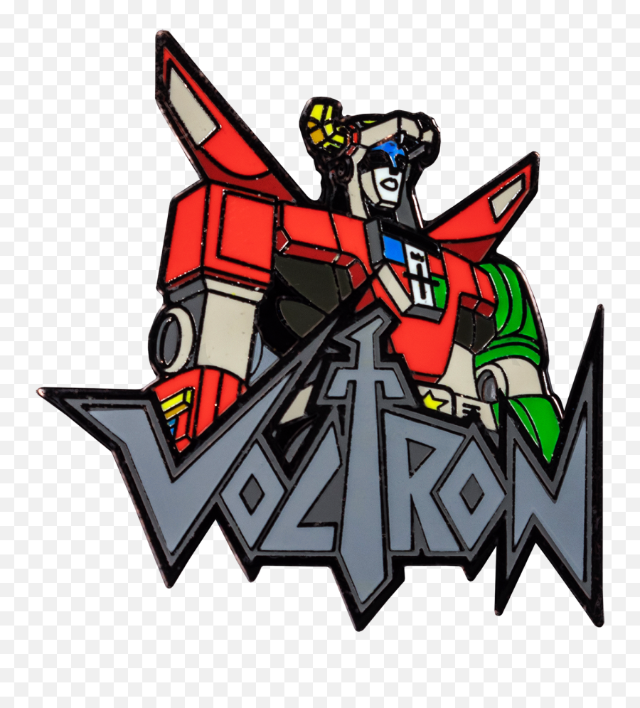 Voltron - Voltron Bust With Logo Enamel Pin Png,Voltron Png