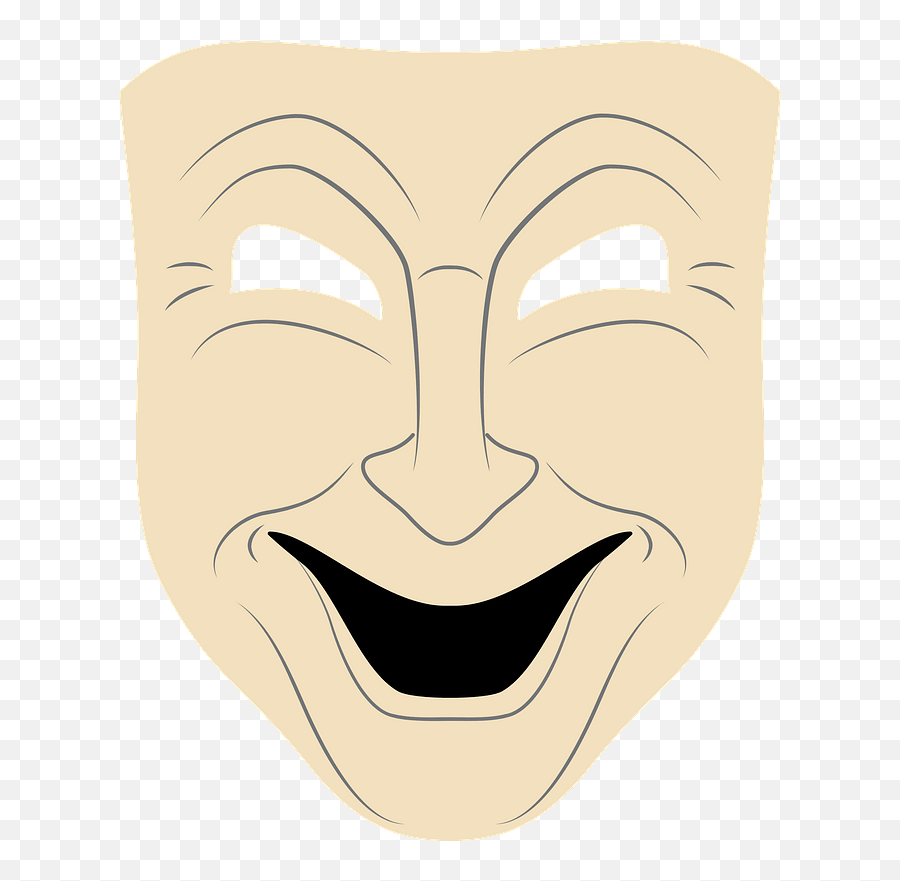 Comedy Mask Clipart Free Download Transparent Png Creazilla - Illustration,Comedy And Tragedy Masks Png