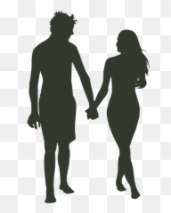 Download Free Png Couple Walking Silhouette Beach - Beach Couple Walking Silhouette,Beach Transparent