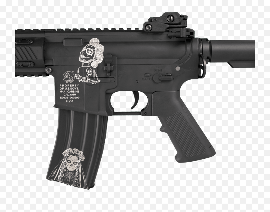 Cybergun Colt M4 Halloween Customs Aeg Full Metal - Short Stock Assault Rifle Png,M4a1 Png