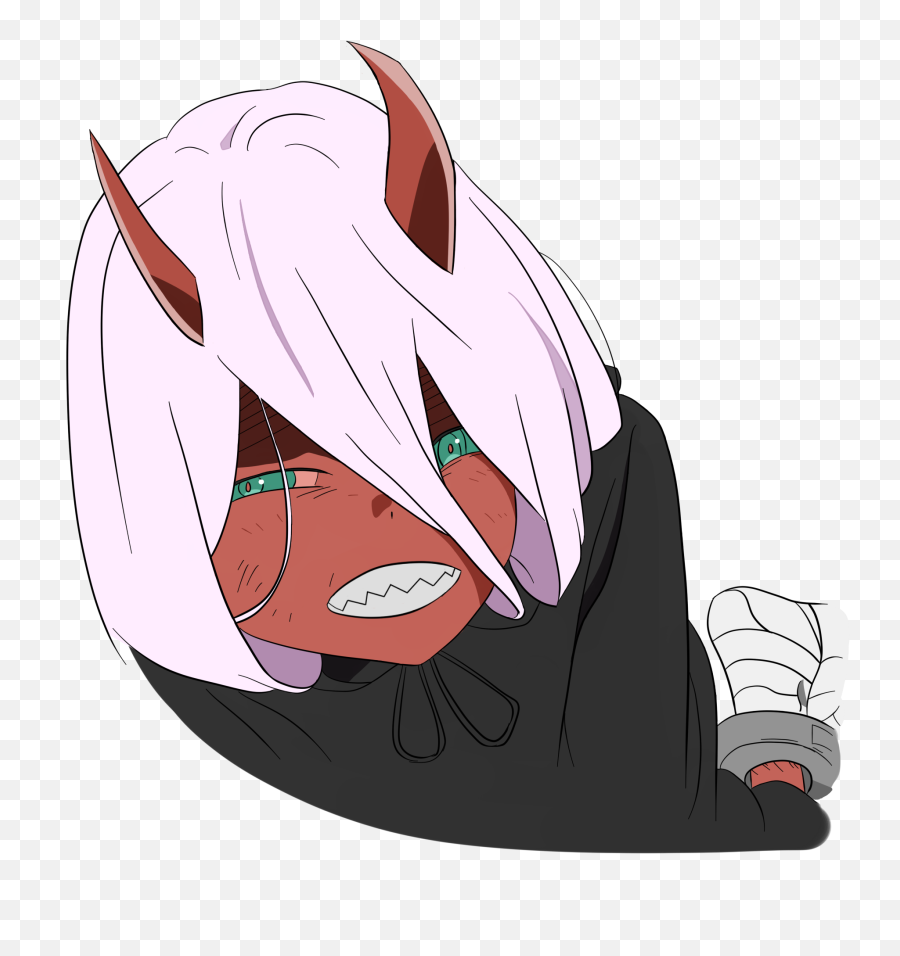 Smile Red Oni Zero Two Speed Paint - Oni Zero Two Png,Zero Two Transparent