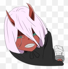 Smile Red Oni Zero Two Speed Paint - Png