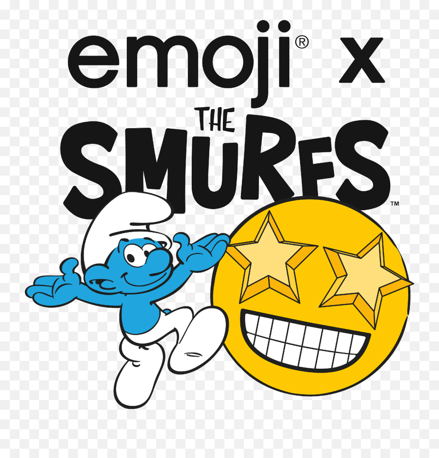 Emoji X The Smurfs - Graphic Design Png,Smurfs Logo