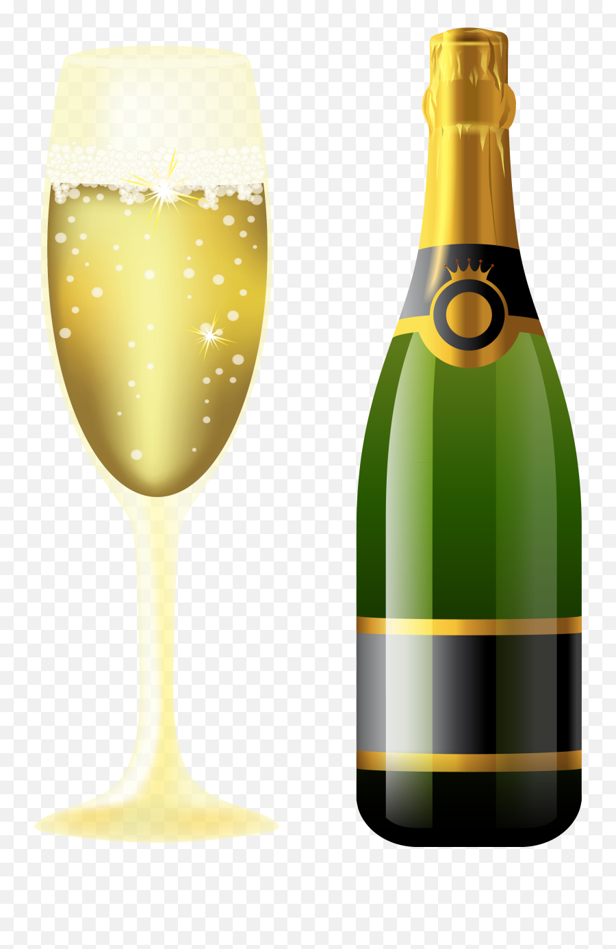 Champagne Bottle Png Transparent Image Arts - Glass And Wine Png,Champagne Glass Transparent Background
