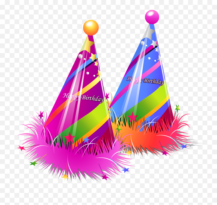 Download Party Hat Transparent Png - Happy Birthday Clipart Png,Transparent Hats