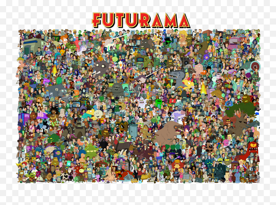 Sinsipcom - Futurama All Characters Poster Png,Futurama Logo