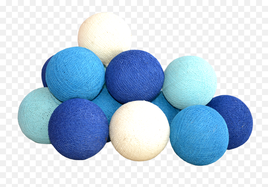 Cotton Ball Light Chain Aqua Decorative - Cotton Balls Blue Png,Ball And Chain Png